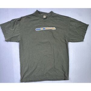 Vintage 90s Truth Christian T-Shirt God Is In Control Graphic Tee Made USA L